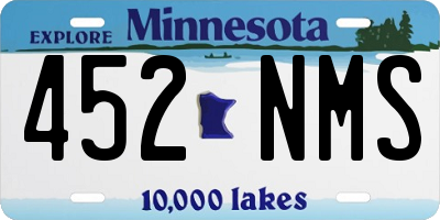 MN license plate 452NMS
