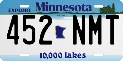 MN license plate 452NMT