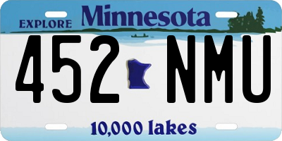 MN license plate 452NMU