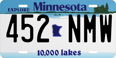 MN license plate 452NMW