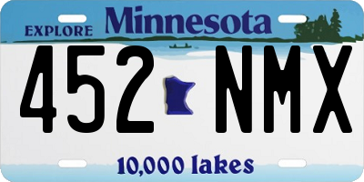 MN license plate 452NMX