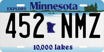 MN license plate 452NMZ