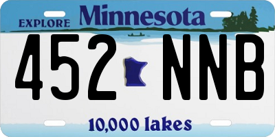 MN license plate 452NNB