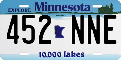 MN license plate 452NNE