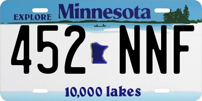 MN license plate 452NNF