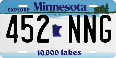 MN license plate 452NNG