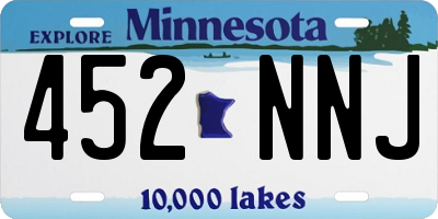 MN license plate 452NNJ