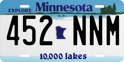 MN license plate 452NNM