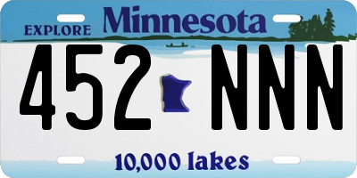 MN license plate 452NNN