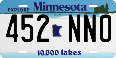 MN license plate 452NNO