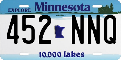 MN license plate 452NNQ