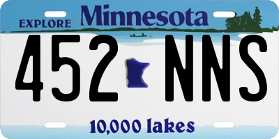 MN license plate 452NNS