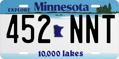 MN license plate 452NNT