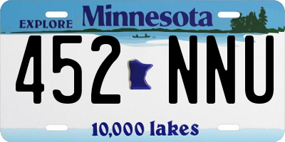 MN license plate 452NNU