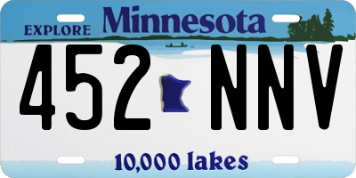 MN license plate 452NNV