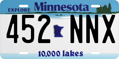 MN license plate 452NNX