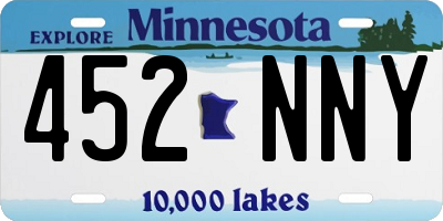 MN license plate 452NNY