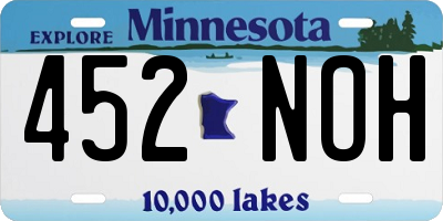 MN license plate 452NOH