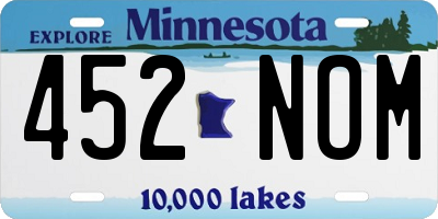 MN license plate 452NOM