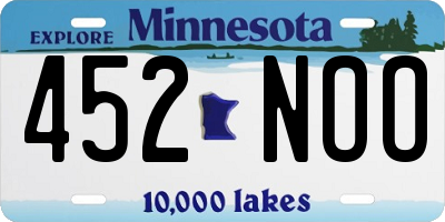 MN license plate 452NOO