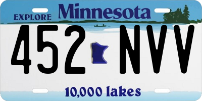 MN license plate 452NVV