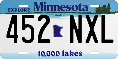 MN license plate 452NXL