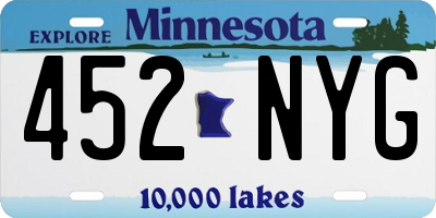 MN license plate 452NYG