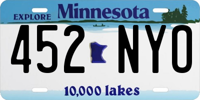 MN license plate 452NYO