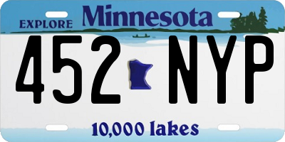 MN license plate 452NYP
