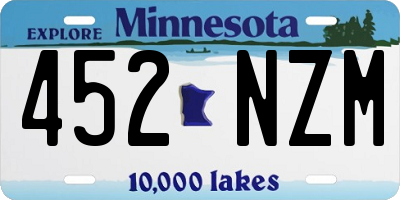 MN license plate 452NZM