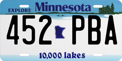 MN license plate 452PBA