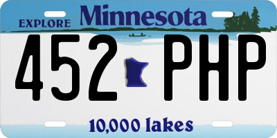 MN license plate 452PHP