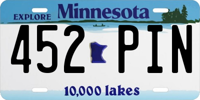 MN license plate 452PIN