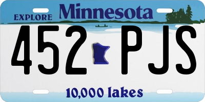 MN license plate 452PJS