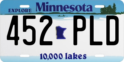 MN license plate 452PLD