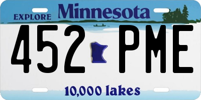 MN license plate 452PME