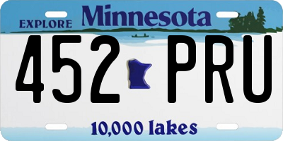 MN license plate 452PRU