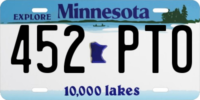 MN license plate 452PTO