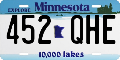 MN license plate 452QHE