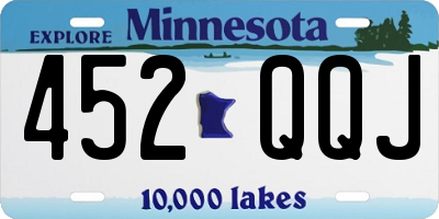 MN license plate 452QQJ