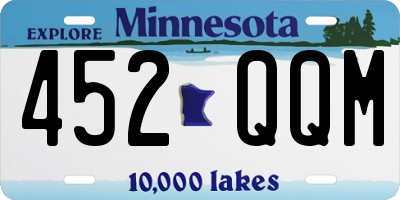MN license plate 452QQM