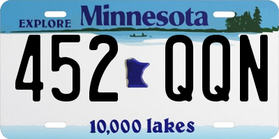 MN license plate 452QQN