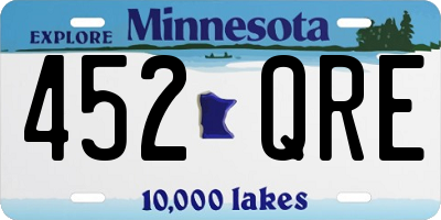 MN license plate 452QRE