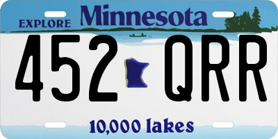 MN license plate 452QRR