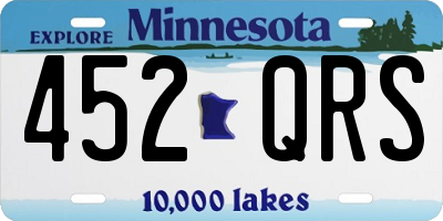 MN license plate 452QRS