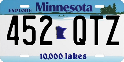 MN license plate 452QTZ