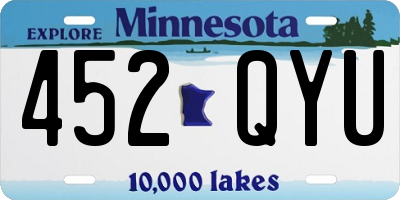 MN license plate 452QYU