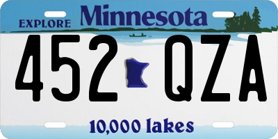 MN license plate 452QZA