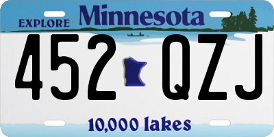 MN license plate 452QZJ