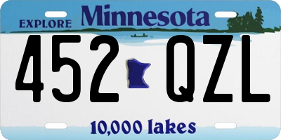 MN license plate 452QZL
